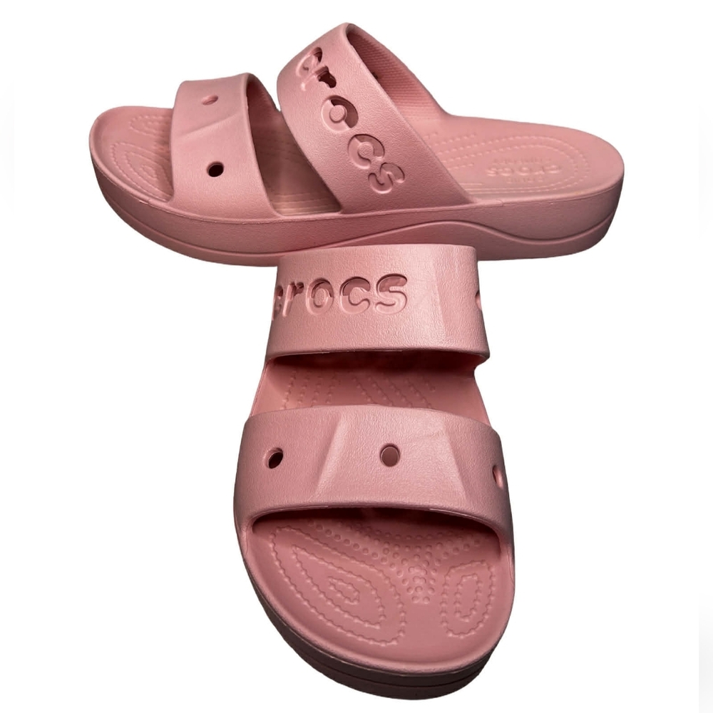Pink Crocs Baya 2-Strap Sandals